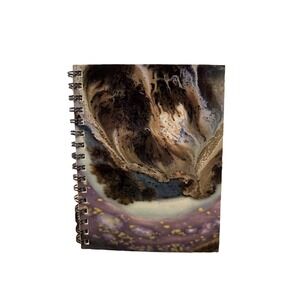 Super Unique Peacock Geode Spiral Notebook 4"x 5.5"‎  - 100 Lined Pages - 575
